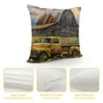 thumbnail image 4 of JRXY Vintage Truck Throw Pillow Covers Spring Farmhouse Mountain Bird Sunflower Natural Lavender Brown Soft Indoor Outdoor Office Chair Bedroom Couch Decor Cushion Cover  White, 4 of 5