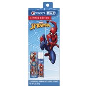 Crest & Oral-B Marvel's Spiderman Kids Gift Pack with 2 Manual Toothbrushes and Pump Toothpaste, 4.2 Oz