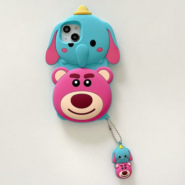 3D Cartoon Disney Patterned Soft Silicone Phone Cases For iPhone 13 Pro Max 12 11 X XR XS Max 7 8 6S 6 Plus Cover With Pendant