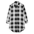 thumbnail image 4 of Women's Boho Tops For Women Flannel Fall Fashion Long Sleeve Plaid Button Down Shirt Shacket Blouse Top With Pockets Soft Lightweight Comfy 1Pc Jacket Blouses & Tops Womens Tops, 4 of 4