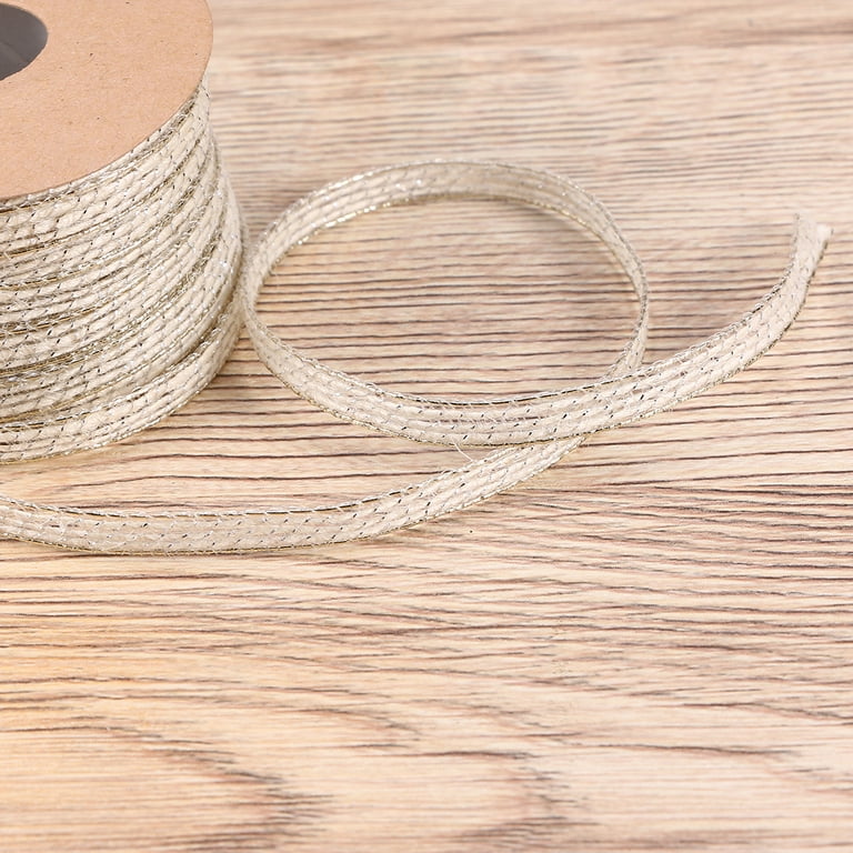 Colored Braided Rope Weaving Webbing Home DIY Craft Fishing Line Pattern  Burlap Ribbon (10m, White)
