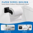 thumbnail image 4 of Godance 5-Piece Matte Black Bathroom Hardware Accessories Set, SUS304 Stainless Steel Bath Towel Bar Set Wall Mounted, 24 Inch Hand Towel Bar, Toilet Paper Holder, Towel Ring, Towel Hooks, 4 of 9