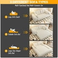 thumbnail image 4 of SEENYOO 78.7" Cloud Couch, Sofa Bed for Living Room, Teddy Fabric Foam-Filled Sofa, 3-in-1 Foldable Lazy Sleeper, Space-Saving, Multi-Purpose, Beige/White, 4 of 17