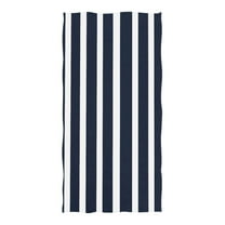 Oversized Beach Towel Extra Large Absorbent Microfiber Bath Towels Soft Quick Drying Navy Blue and White Striped 74"x37"