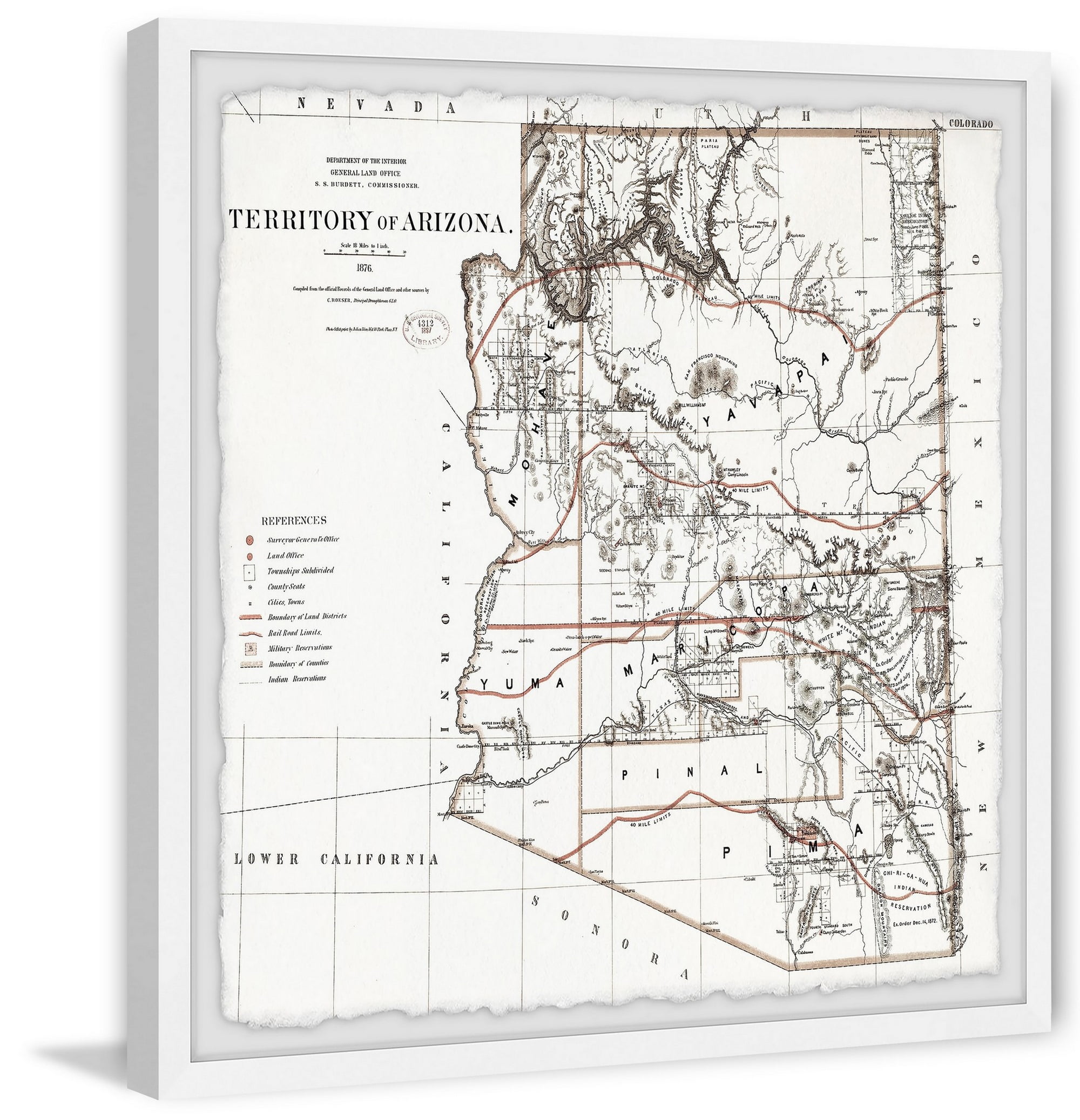 Marmont Hill White Arizona Territory Framed Wall Art