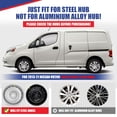 thumbnail image 6 of (4 Pack)15 Inch Black Lacquer Hubcaps Wheel Rims Cover fit for 2013-2021 NISSAN NISSAN NV200, Snap On Car Truck SUV Hub Cap, PP Materia, 6 of 8