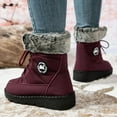 thumbnail image 6 of Gyexs Snow Boots for Men, Womens Winter Shoes Wide, Flexible, Buckle, Western, Pointed Toe, Outdoor Wear, Red, Size 6.5, 6 of 8