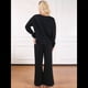 thumbnail image 4 of Conjunto de Dos Piezas de Otoño para Mujer, Jersey de Larga, Pantalones Anchos, Conjunto Informal A Juego, Ropa de Moda. Negro XXL, 4 of 5