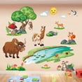 thumbnail image 3 of Conjunto de pegatinas de pared ZHCH animales plantas sol nubes decoración de pared, 3 of 5