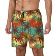 thumbnail image 2 of Haiem Colorful Hawaii Palms Mens Swim Trunks with Compression Liner 2 in 1 Swimming Shorts Stretch Swimwear Quick Dry,Board Shorts-Small, 2 of 9