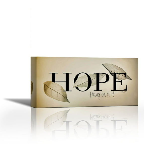 Hope - Hang On to It - Contemporary Fine Art Giclee on Canvas Gallery Wrap - wall d?cor - Art painting - 27 x 14 Inch - Ready to Hang
