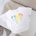 thumbnail image 4 of Tfken Girls Soft Comfy Tops Holiday Daily Wear Short Sleeve Tees Tshirts Graphic Print T-Shirts Fashion Child Stretch Clothes Size 10-11 Years, 4 of 5