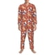thumbnail image 3 of Balery Cute Poodle Dog Pijama para Hombre de Dos Piezas con Manga Larga, Conjunto de Dormir y Descanso Suave con Bolsillos-XX-Large, 3 of 7