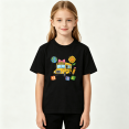 thumbnail image 2 of Cute School Bus ABC Girls Graphic Tee, Back To School Sunflower 100% Cotton Kids Short Sleeve T-Shirt, 2 of 5
