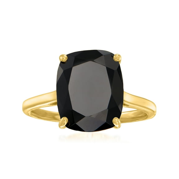 Ross-Simons Black Onyx Ring in 18kt Gold Over Sterling, Women's, Adult