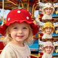 thumbnail image 7 of Baby Girls Knitted Strawberry Hat Strawberry Crochet Breathable Warm Hat, Fall Winter, Pink 1-4 Years, 7 of 7