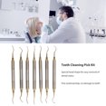 thumbnail image 4 of Teeth Plaque Remover, Special Head Shape 7 Pieces  Cleaning Pick Kit Metal Material  For Tooth Stain Food Residue Removal, 4 of 8