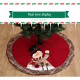 thumbnail image 2 of justharion Xmas Tree Apron Anti-fade Exquisite Printed Pattern Diameter 105cm Round Carpet Festival Base Cover Party Home New Year, 2 of 5