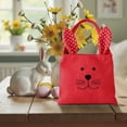 thumbnail image 4 of FYHALE Easter Bunny Ear Gift Bag Linen Tote Handbag 13x8" Reusable Festival Party Packaging Bag for Easter Gifts Candy Decoration, 4 of 6