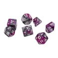 thumbnail image 4 of Juego de 4 dados poliédricos blancos grandes con números, dados multifacéticos para juegos interactivos, educación, entretenimiento, material escolar, morado., 4 of 14