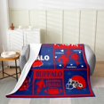 thumbnail image 2 of Erosebridal Rugby Lover Sherpa Blanket, Ball Sports Player Fuzzy Blanket Throw, Boys Teens, 2 of 7