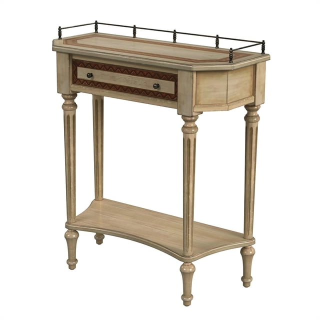Charleston Beige One Drawer Wood Console Table