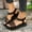 Black, variant on AXXD Black Comfort Sandals for Women Gladiators Summer Beach Mothers Day