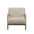 thumbnail image 6 of JERFIT Mid-Century Modern Lounge Chair with Polyester Upholstery, Cream Accent Living Room Armchair, Solid Wood Frame for Comfortable Seating, 6 of 8