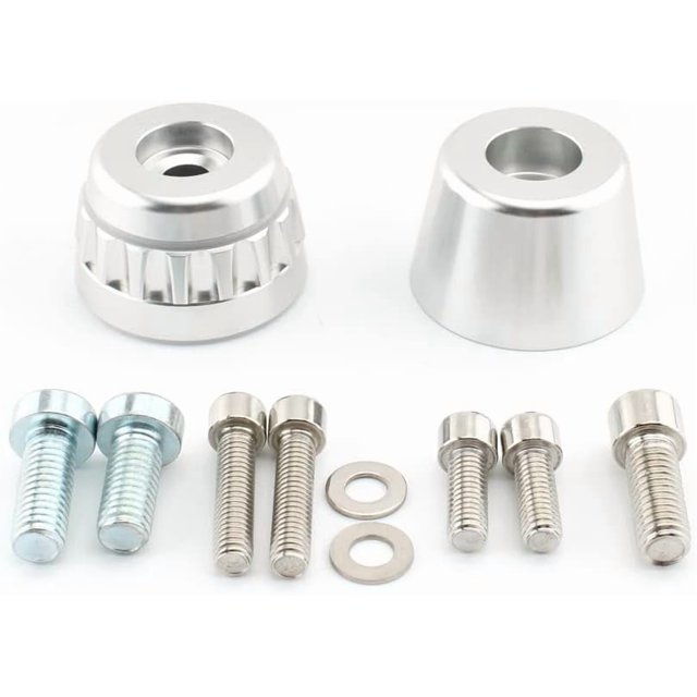 HUGFEGWE Motorcycle Throttle Lock Cruise Control Handlebar Plugs Grip Bar End Caps Slider for K 1600 GTL 2017-2021 R1200RT F650GS (Silver) CA919-134693