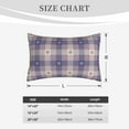 thumbnail image 6 of Bixox Purple Floral Gingham Check Plaid Printed Pillow Protector,Super Soft Ideal for Home,Guests,Rentals - 16"x24", 6 of 8