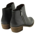 thumbnail image 3 of kensie Women's Black Leather Ghita Short Ankle Boots 8.5, 3 of 4