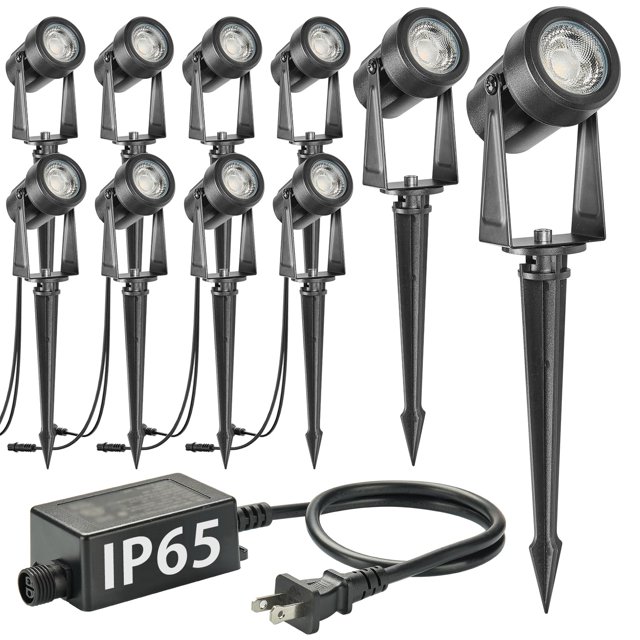 Luces reflectoras exteriores SUNTHIN, paquete de 10, impermeables IP65