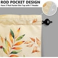 thumbnail image 6 of Thanksgiving Kitchen Curtains and Valance Set of 3, Rustic Turkey Pumpkin Kitchen Window Tier Curtains Farmhouse Window Valances Rod Pocket Panels for Thanksgiving Home Decor, 6 of 6