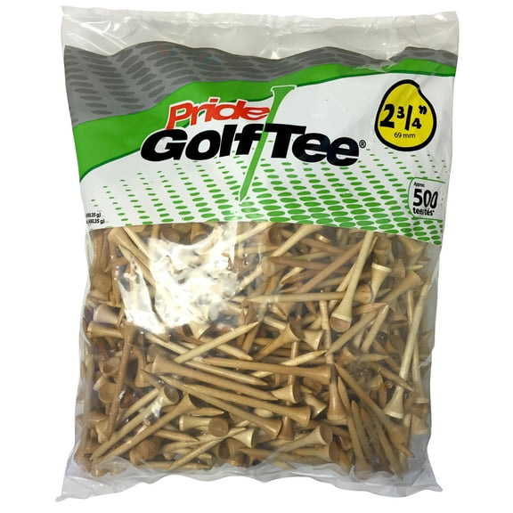 Pride Wood Golf Tee, 2.75 inch, Natural, 500 Count