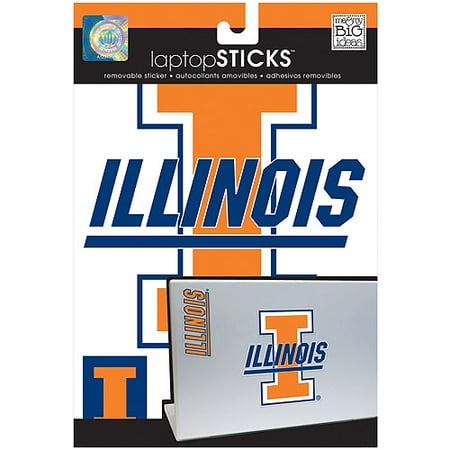NCAA Removable Laptop Sticker, Illinois Fighting Illini