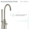 thumbnail image 4 of Ivy Freestanding Bathtub Faucet in Brushed Nickel, 4 of 11