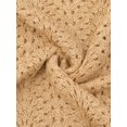 thumbnail image 5 of DARING DIVA Women's Crochet Hollow Out Knit Half Sleeve Top M Khaki, 5 of 6