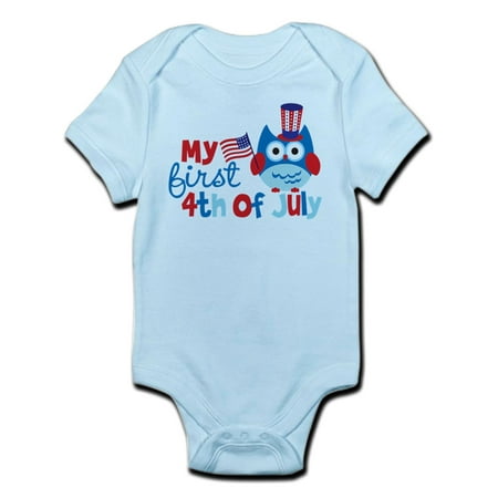CafePress - Owl My First 4Th Of July Infant Bodysuit - Baby Light Bodysuit