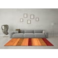 thumbnail image 3 of Ahgly Company Indoor Round Abstract Orange Modern Area Rugs, 6' Round, 3 of 4