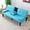 Blue, variant on CARZZI LIFE Futon Sofa Bed PU Leather Modern Convertible Futon Couch with Removable Armrests, Cup Holders, Loveseat Sleeper Sofa Bed for Living Room, Apartment, Small Spaces (Black)
