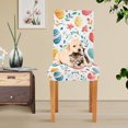 thumbnail image 4 of Yayeee 2 Pack Dining Chair Covers Stretch Parson Chairs Slipcovers Seat Protector, Cute Easter Eggs, 4 of 6
