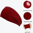thumbnail image 3 of Womens Solid Color Elastic Headband | Hair Bands Women Elastic - Women Solid Color, 3 of 5