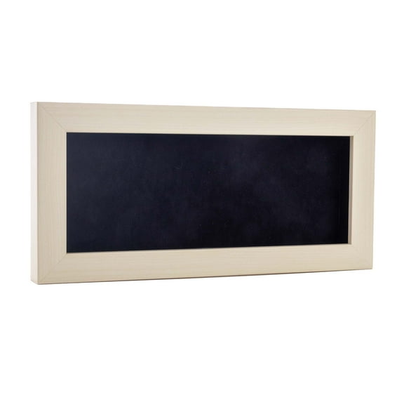 10x20 Shadow Box Frame White Washed Wood | With a 3/4" Usable Display Depth | Includes a Black Real