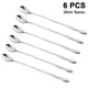 thumbnail image 1 of Juego de cubiertos de acero inoxidable de 6 piezas, cuchara larga para bebidas, 26 cm, cuchara de cóctel, acero inoxidable pulido, apto para lavavajillas Adepaton 2034094-1, 1 of 9