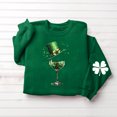 thumbnail image 5 of St Patricks Day Outfits for Women Four Leaf Clover Shirt Long Sleeve Casual Pullover Cute Crewneck Graphic Sweatshirt Irish Green Womens Tops, 5 of 5