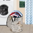 thumbnail image 5 of 50-liter Large Capacity Laundry Basket Sealed and Dustproof Easy Carry Handles Applicable to Laundry Room Bedroom Bathroom College Dorm Dog Squatting, 5 of 7