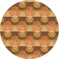thumbnail image 1 of Ahgly Company Indoor Round Patterned Carrot Orange Area Rugs, 6' Round, 1 of 1