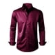 thumbnail image 4 of Camisa de vestir elástica y resistente a las arrugas para hombre: formal, de manga larga, corte ajustado, botones, tejido de poliéster, para ocasiones formales y de negocios., 4 of 7