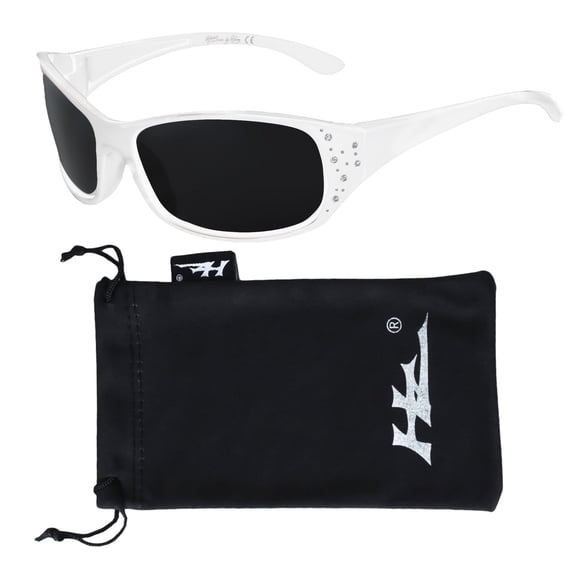 Polarized Sunglasses for Women - Premium Fashion Sunglasses - HZ Series Elettra Womens Designer Sunglasses (Pure White, Dark Smoke)