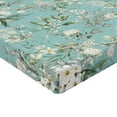 thumbnail image 4 of Ambesonne Flowers Vintage Fitted Sheet, Retro Floral Art, Full Size, Almond Green Eggshell, 4 of 5